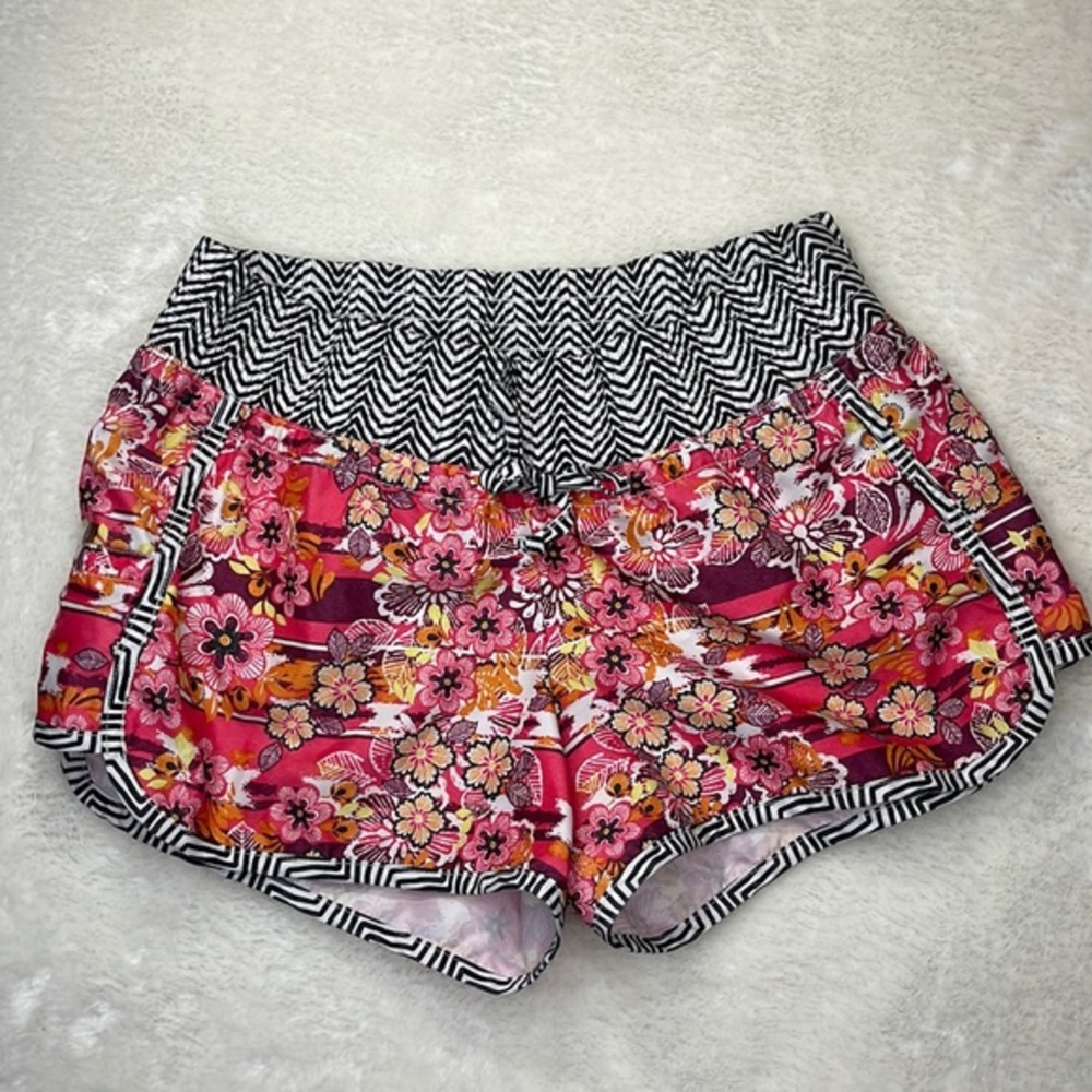 Athleta Pink Lanai Floral Board Swim Shorts Size 4